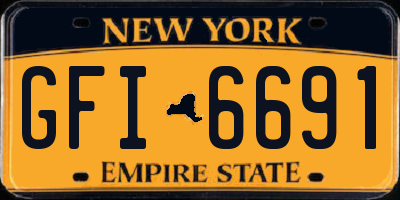 NY license plate GFI6691