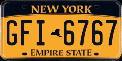 NY license plate GFI6767