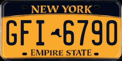NY license plate GFI6790