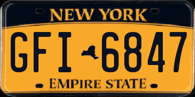NY license plate GFI6847