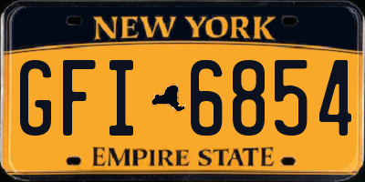 NY license plate GFI6854