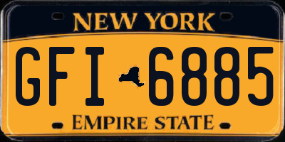 NY license plate GFI6885