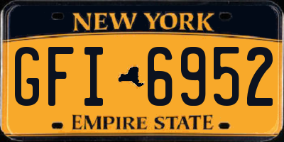 NY license plate GFI6952