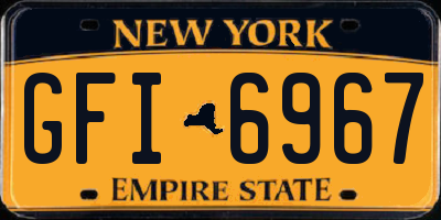NY license plate GFI6967
