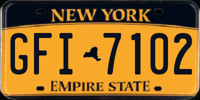 NY license plate GFI7102