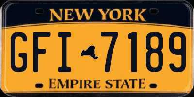NY license plate GFI7189