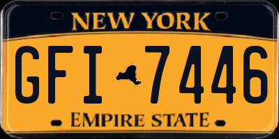 NY license plate GFI7446