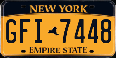 NY license plate GFI7448