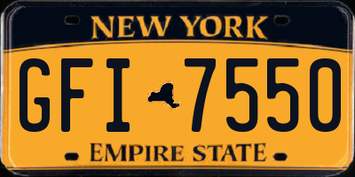 NY license plate GFI7550