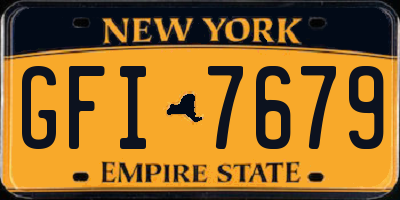 NY license plate GFI7679