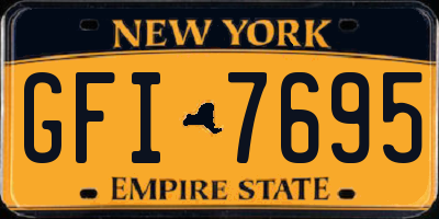 NY license plate GFI7695