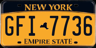 NY license plate GFI7736