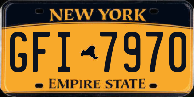 NY license plate GFI7970