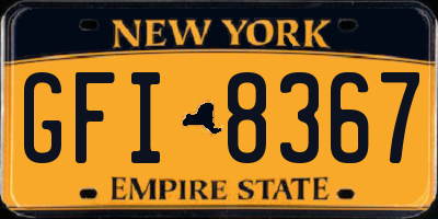 NY license plate GFI8367