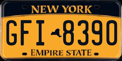 NY license plate GFI8390