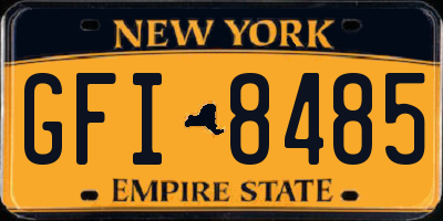 NY license plate GFI8485