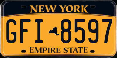 NY license plate GFI8597