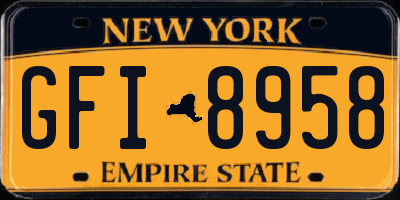 NY license plate GFI8958