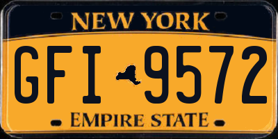 NY license plate GFI9572