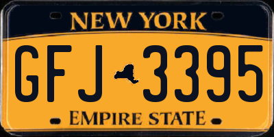NY license plate GFJ3395