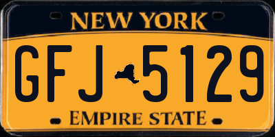 NY license plate GFJ5129
