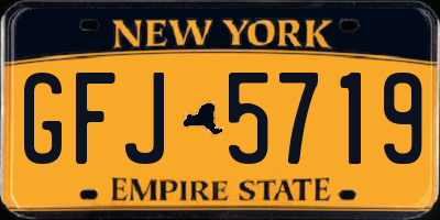 NY license plate GFJ5719