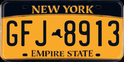 NY license plate GFJ8913