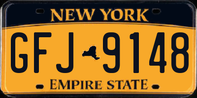 NY license plate GFJ9148