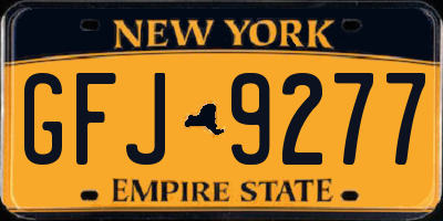 NY license plate GFJ9277