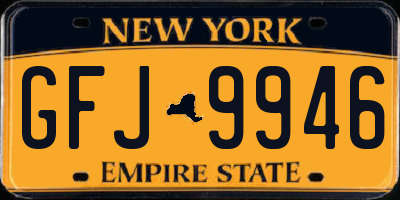 NY license plate GFJ9946