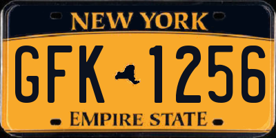 NY license plate GFK1256