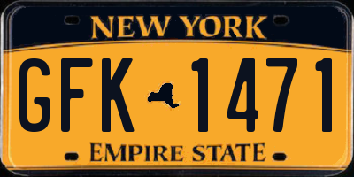 NY license plate GFK1471