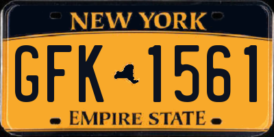 NY license plate GFK1561