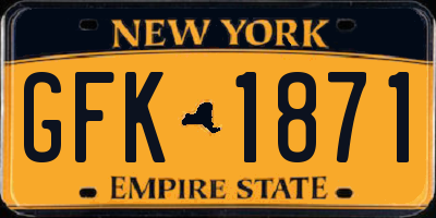 NY license plate GFK1871