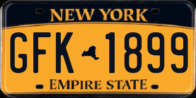 NY license plate GFK1899