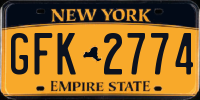 NY license plate GFK2774