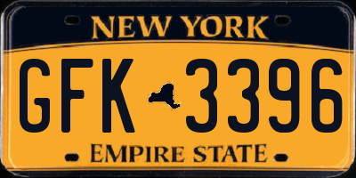 NY license plate GFK3396