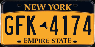 NY license plate GFK4174