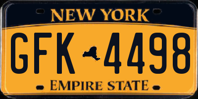 NY license plate GFK4498