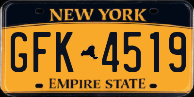NY license plate GFK4519