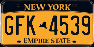 NY license plate GFK4539