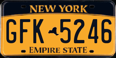 NY license plate GFK5246