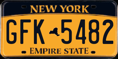 NY license plate GFK5482