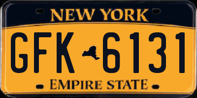 NY license plate GFK6131