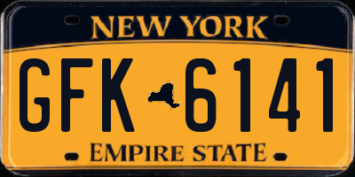 NY license plate GFK6141