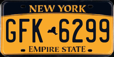 NY license plate GFK6299