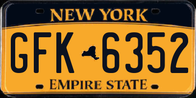 NY license plate GFK6352