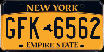 NY license plate GFK6562