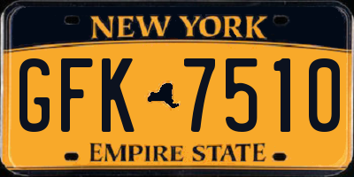 NY license plate GFK7510