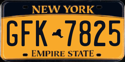 NY license plate GFK7825